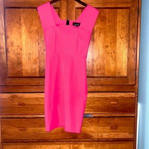 Banana Republic hot pink stretch knee length dress, size 4